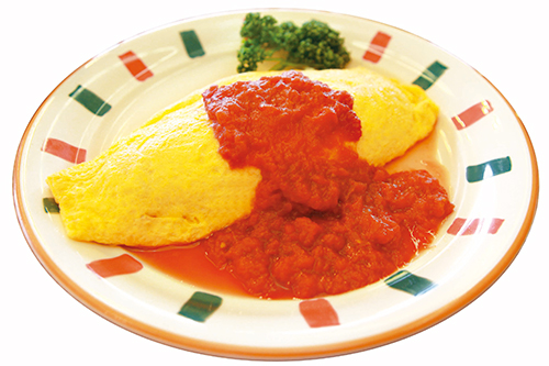 グリーンフィールゴルフ倶楽部　日高村特産フルーツトマトソースのオムライス