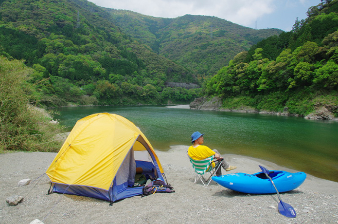 仁淀川に、キャンプの季節がやって来た！！